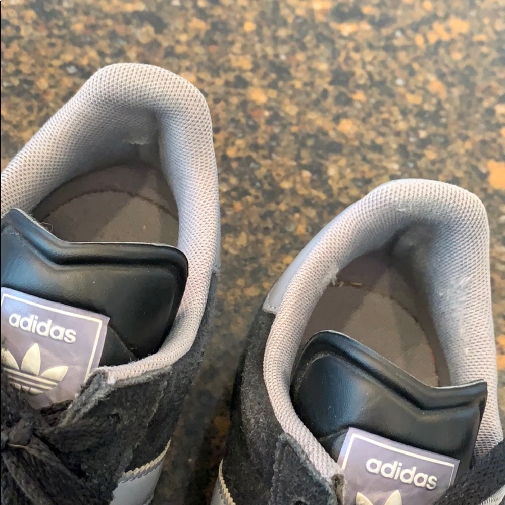 adidas Gazelle Men's Black and Gray Suede Sneakers - Picture 6 of 7